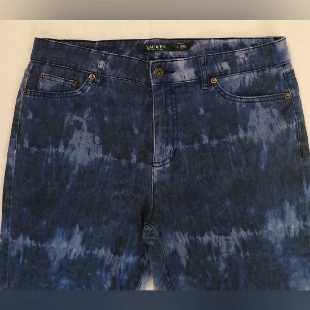 LAUREN RALPH LAUREN JEANS BLUE TIE DYE SIZE 10